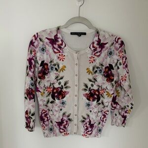 White House Black Market Floral Sweater